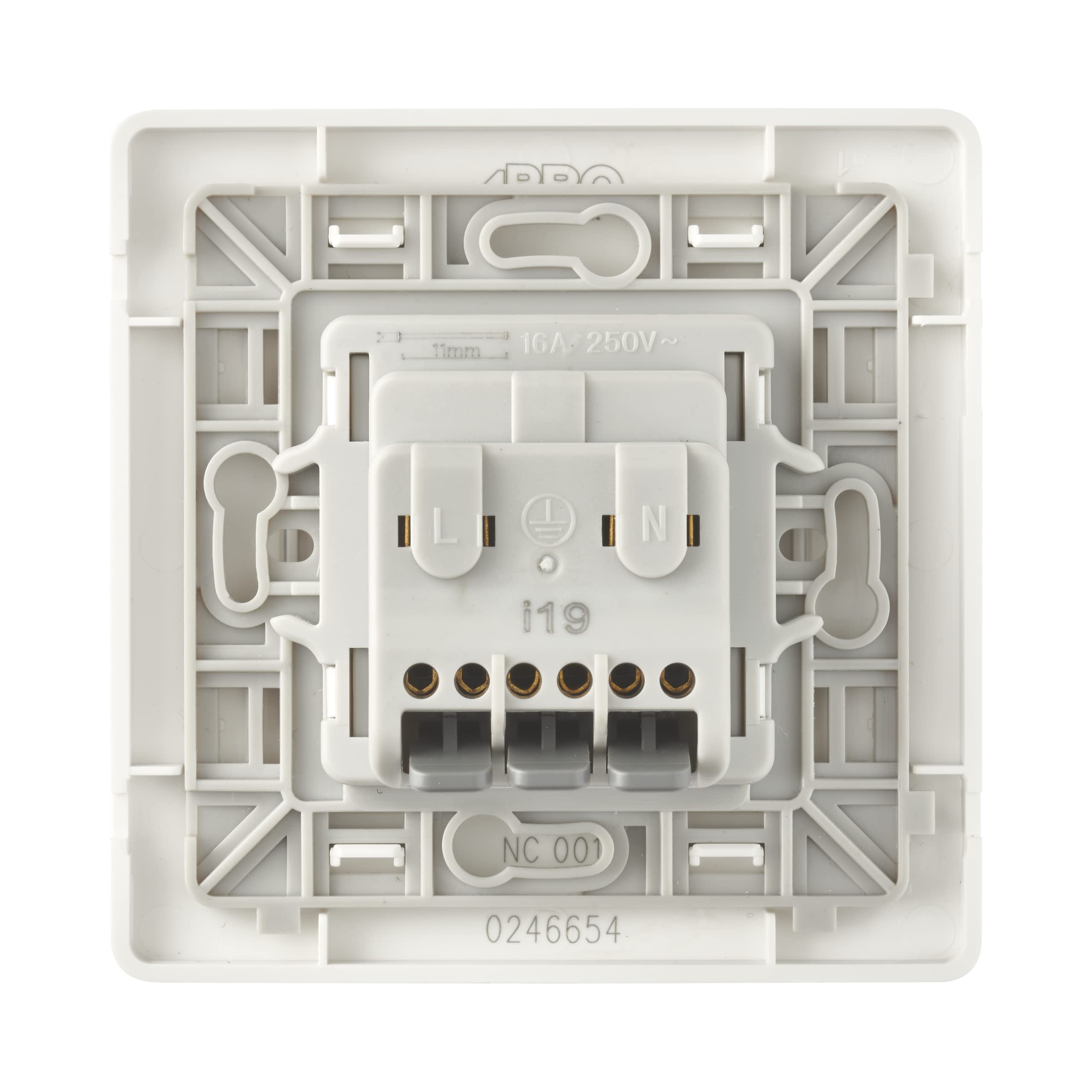 debflex-caly-prise-lectrique-2p-t-16a-encastr-e-blanche-85x85x41-mm image 3
