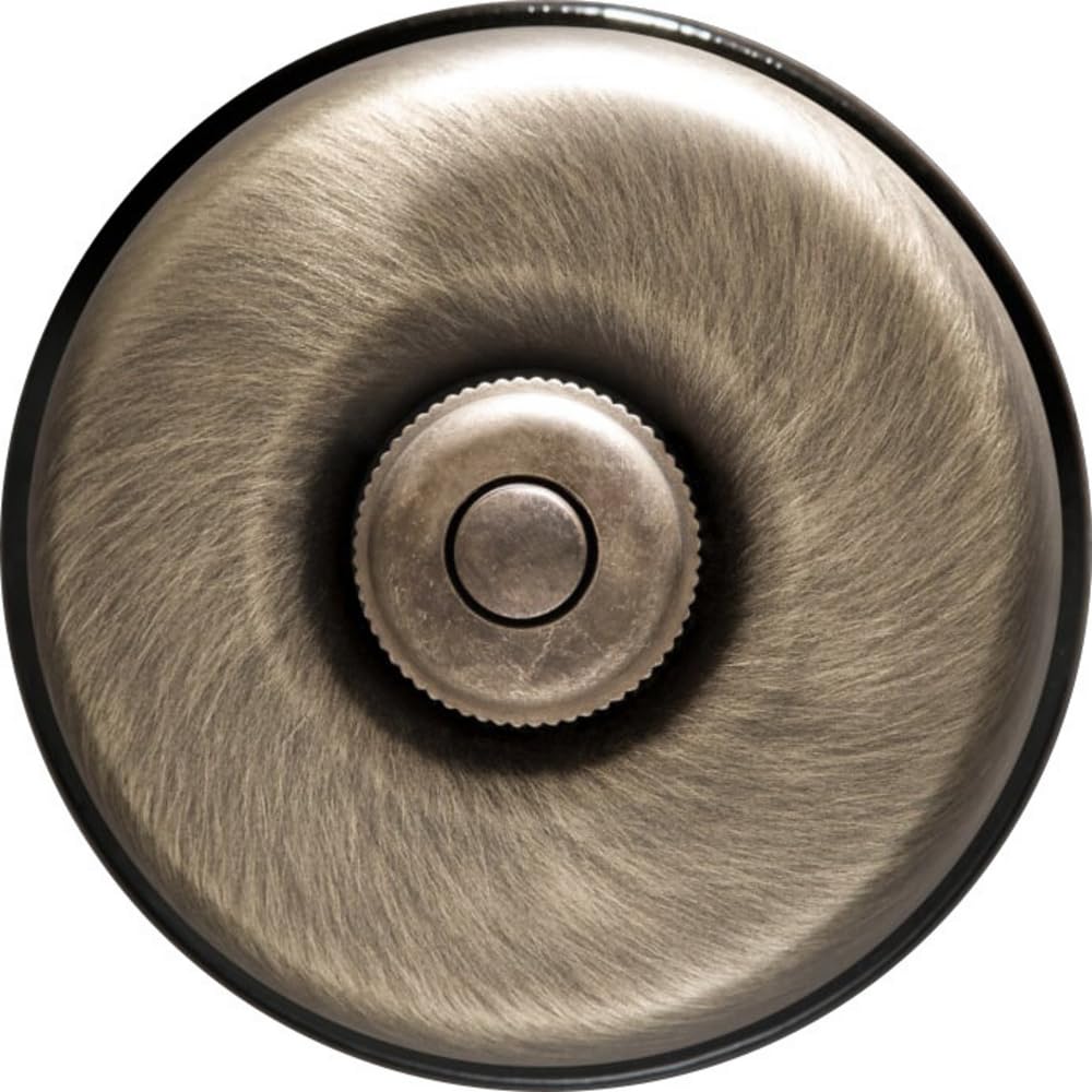 fontini-dimbler-bouton-poussoir-carillon-porcelaine-noire-coque-bronze image 1