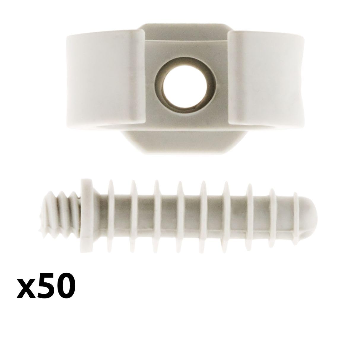 zenitech-lot-de-50-clips-avec-chevilles-20-mm-gris image 4