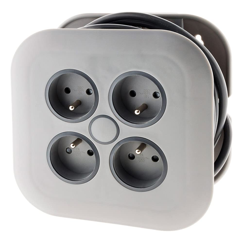 zenitech-enrouleur-domestique-4-x-2p-t-16a-coupe-circuit-7-m-gris image 4