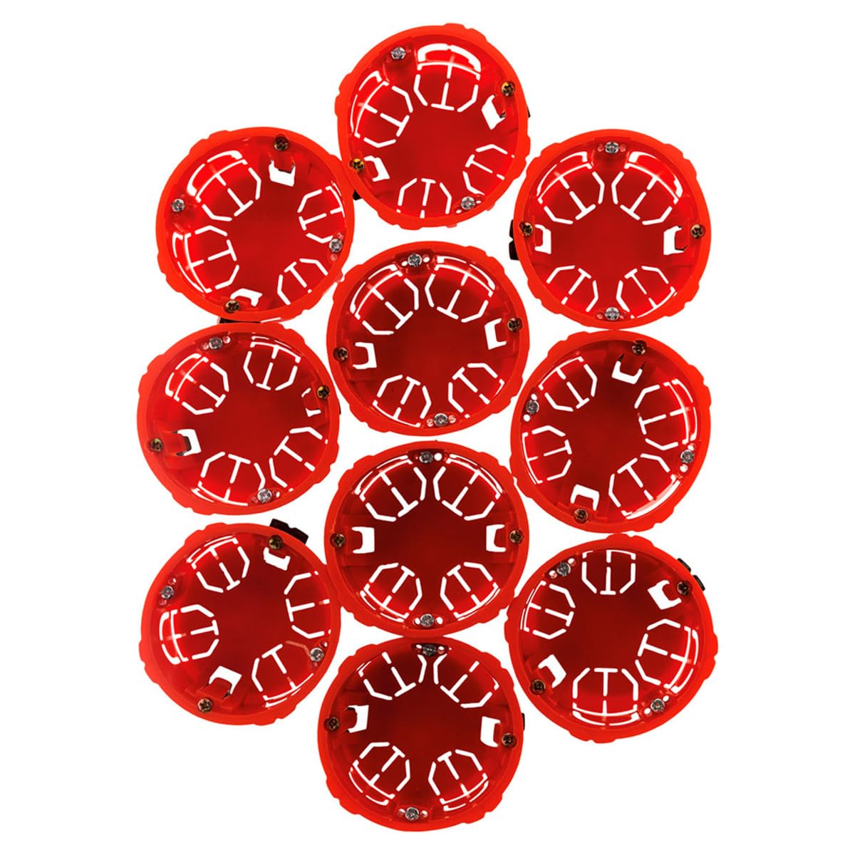 zenitech-lot-10-bo-tes-d-encastrement-placo-65mm-p40mm-rouge image 5