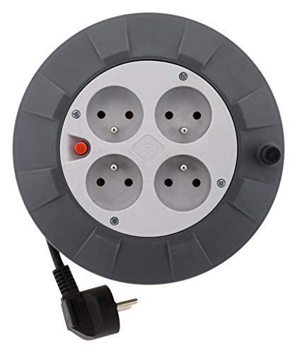 zenitech-enrouleur-lectrique-4-prises-3g1mm-5m-coupe-circuit-gris image 3