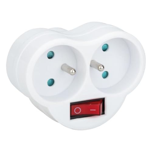 zenitech-multiprise-biplite-16a-interrupteur-fa-ade-blanc image 6