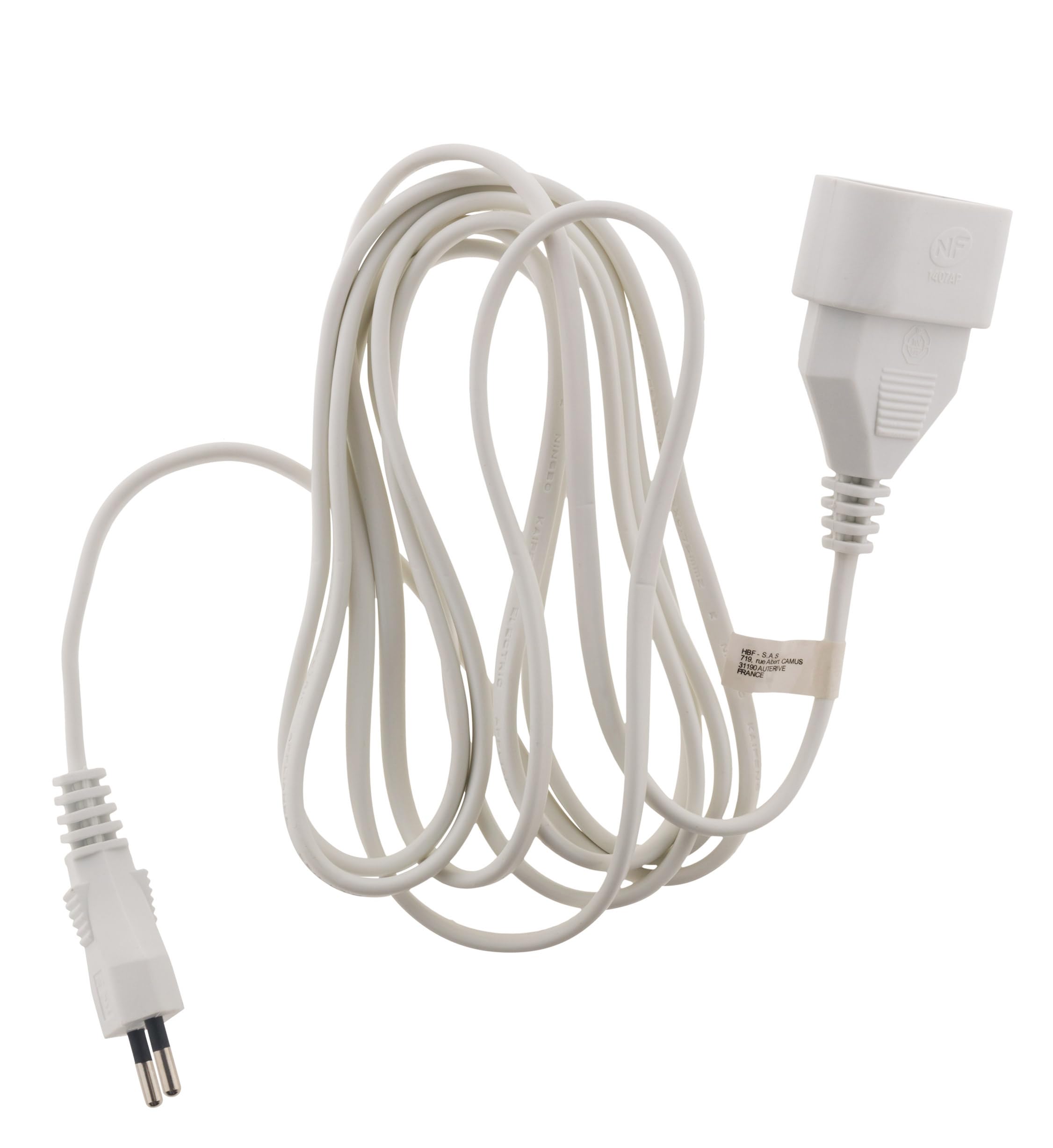 zenitech-prolongateur-ho3vvh2-f-2x0-75-blanc-5-m-prise-6a-sans-terre image 1