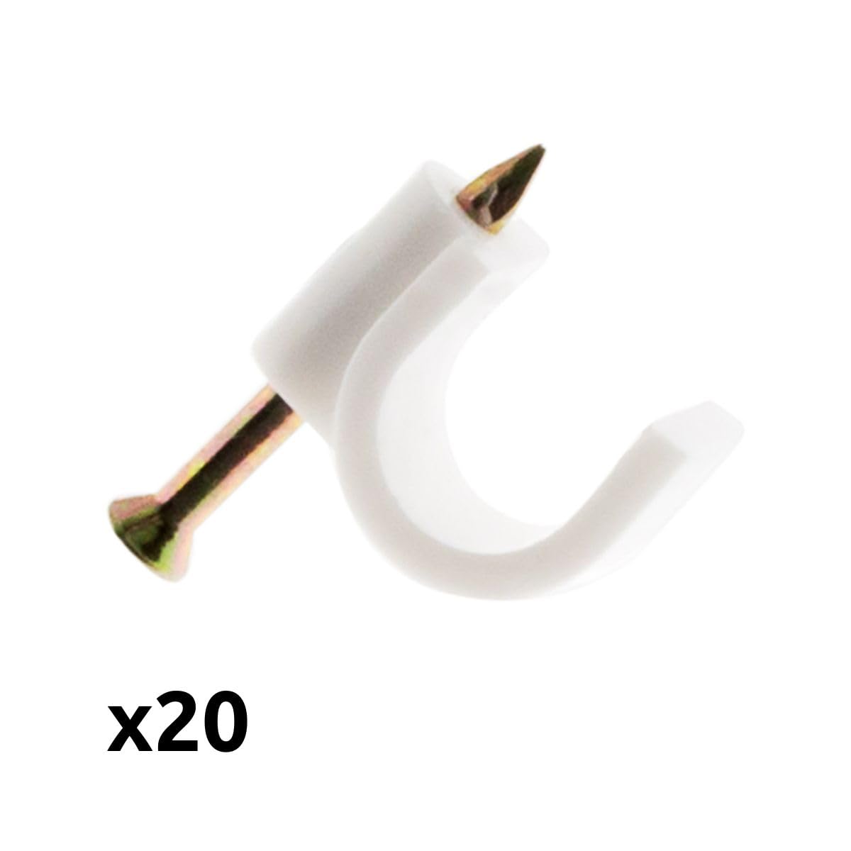zenitech-lot-de-20-crochets-de-fixation-7-mm-blanc image 2