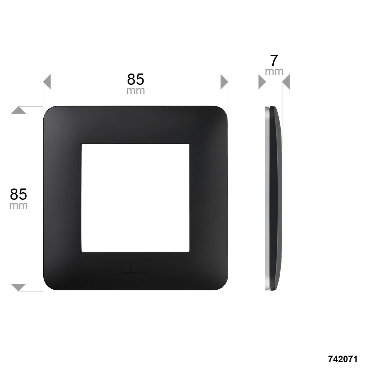 debflex-casual-742071-plaque-simple-noir-mat-85x85-mm-abs image 5