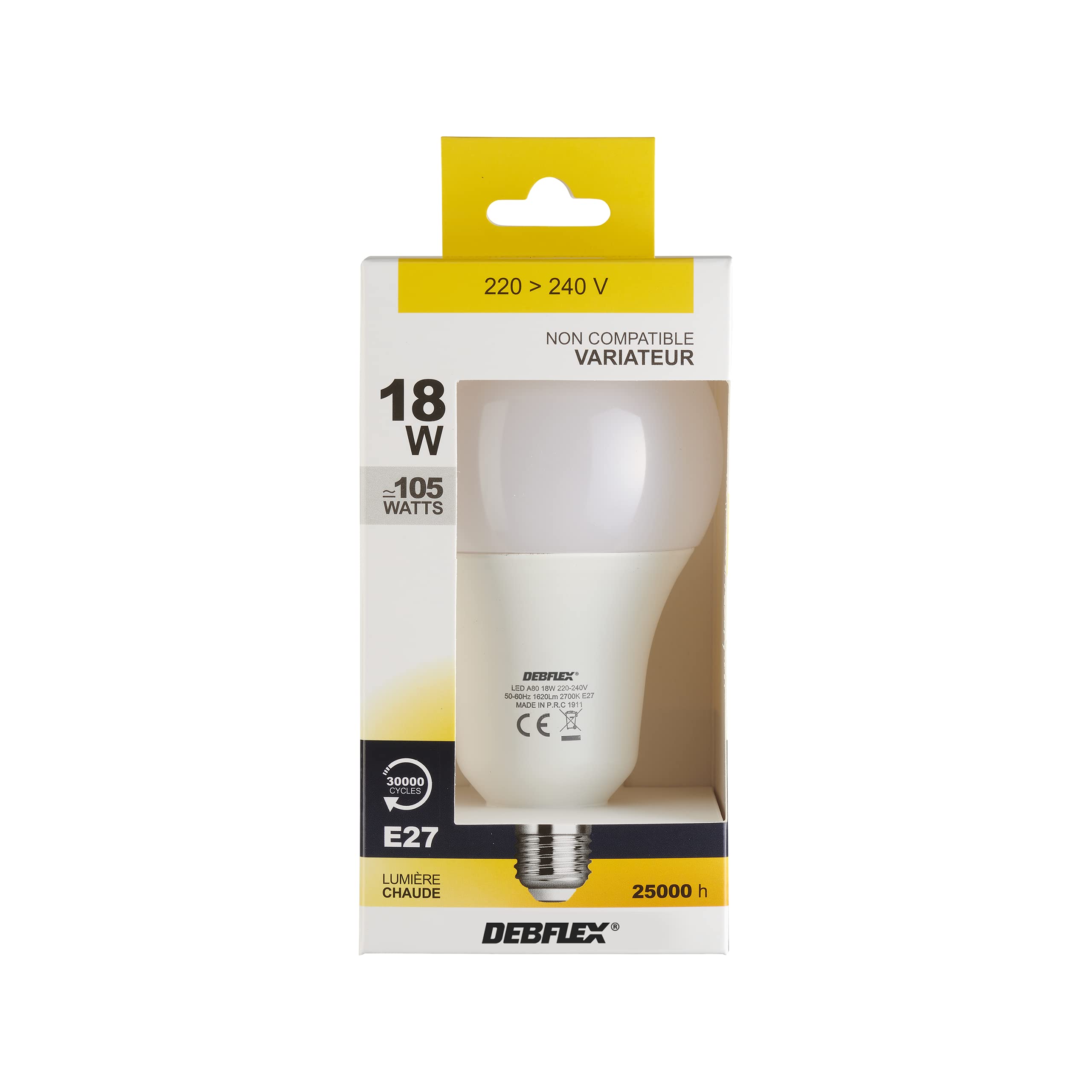 debflex-ampoule-led-9w-a60-culot-b22-blanc-chaud-2700k image 4