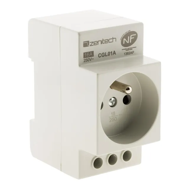 zenitech-prise-modulaire-2p-t-nf-16a-3680w image 1