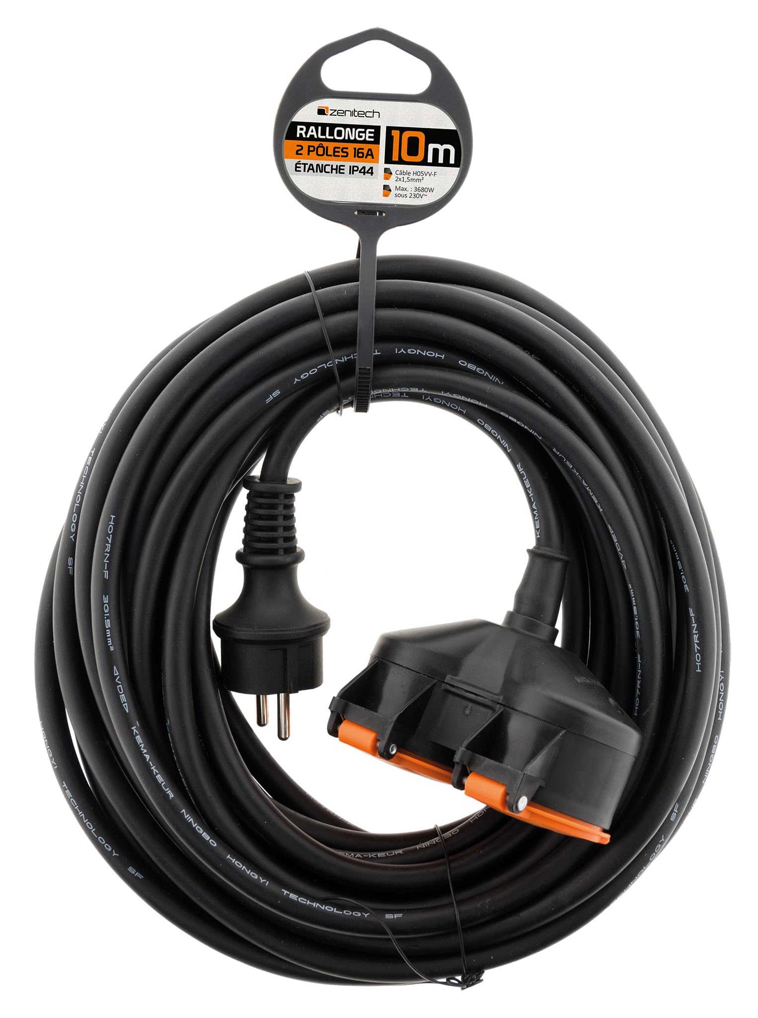 zenitech-rallonge-tanche-2p-10m-h05vv-f-2x1-5mm-orange image 3