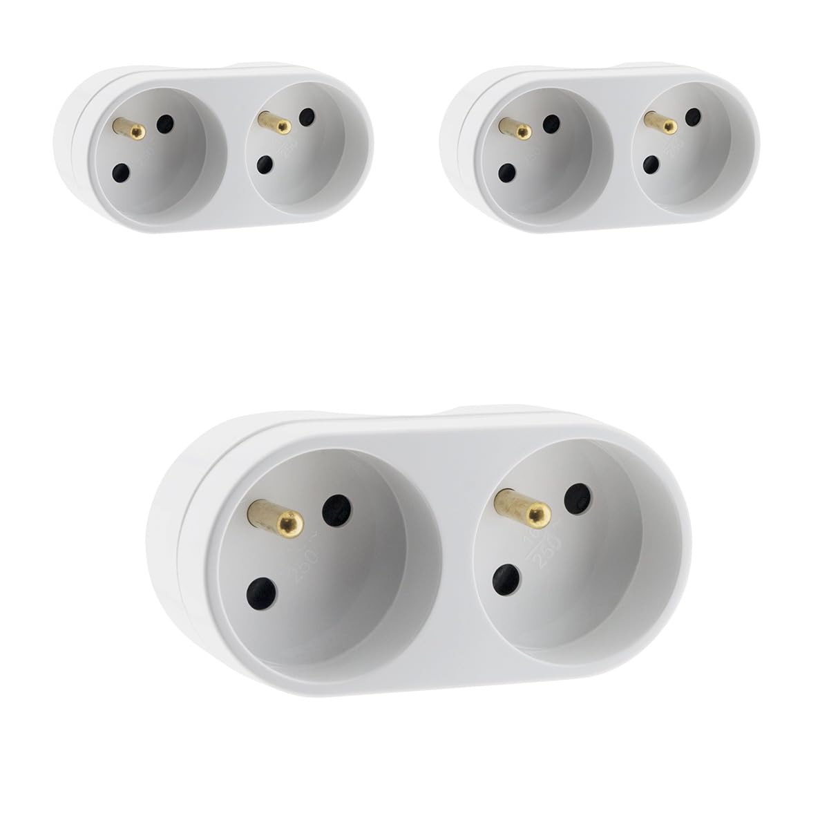 zenitech-multiprise-biplite-fa-ade-16a-blanc image 6