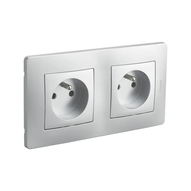 debflex-caly-749513-double-prise-2p-t-pr-c-bl-e-blanc image 1