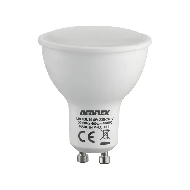 debflex-ampoule-led-gu10-5w-4000k-blanc-neutre-350-lm image 1