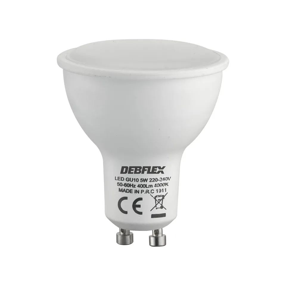 debflex-ampoule-led-gu10-5w-4000k-blanc-neutre-350-lm image 1