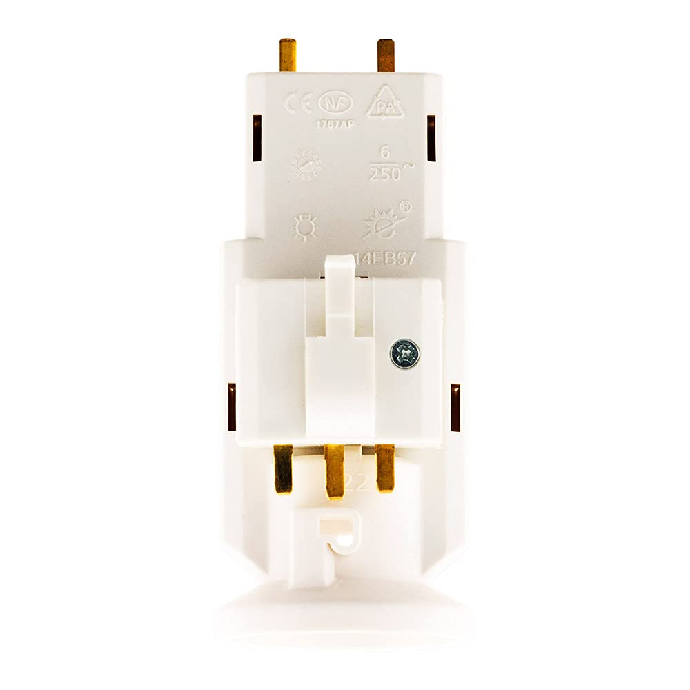 zenitech-douille-avec-fiche-dcl-6a-250v-b22-blanc image 2
