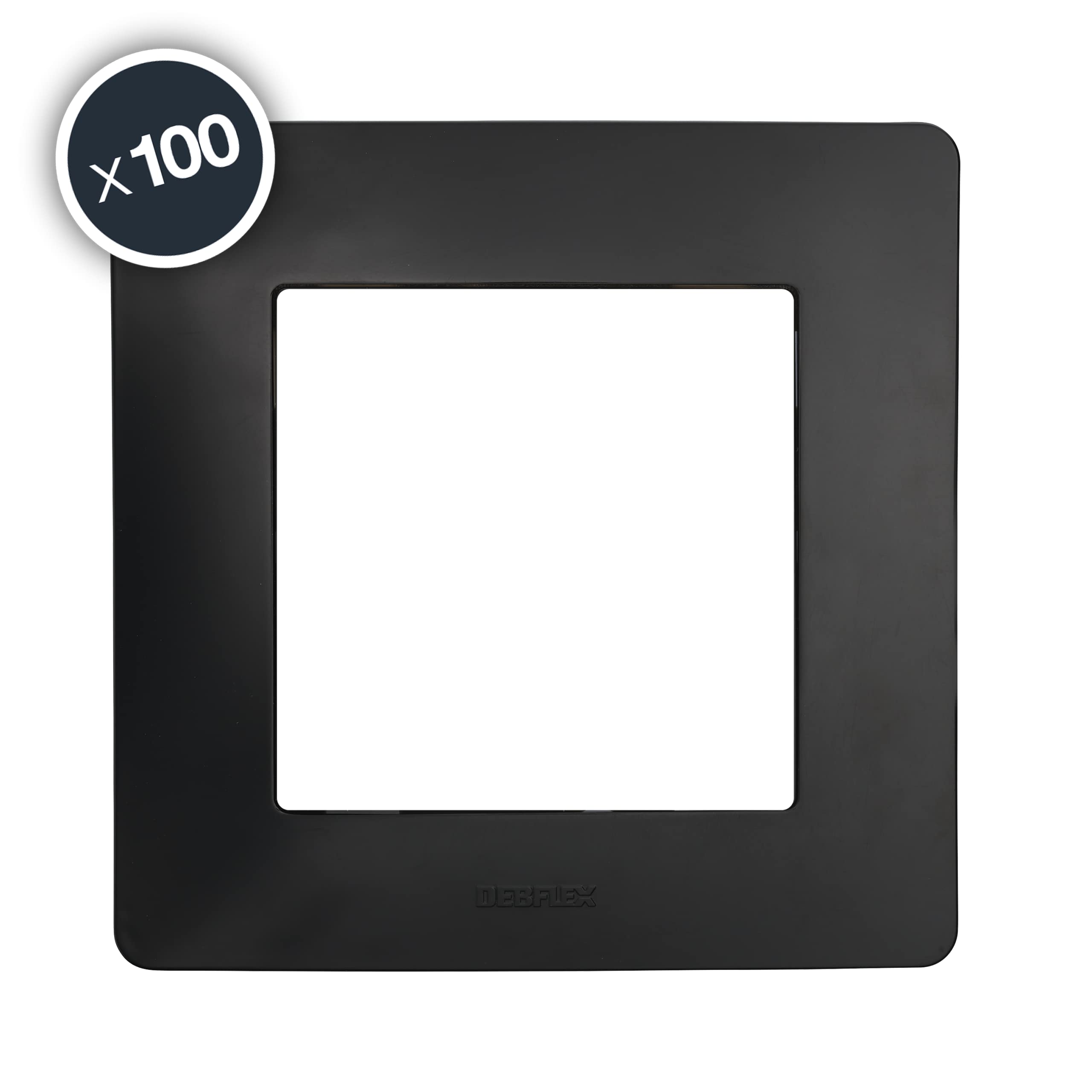 debflex-801056-gamme-caly-plaque-de-finition-1-poste-noir-85x85mm image 1