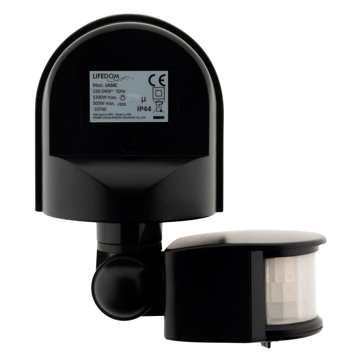 zenitech-d-tecteur-de-mouvement-ip44-t-te-orientable-1200w-noir image 6