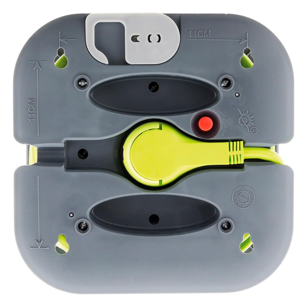 zenitech-klipo-enrouleur-domestique-3-prises-2p-t-2-usb-7m-gris-vert image 3