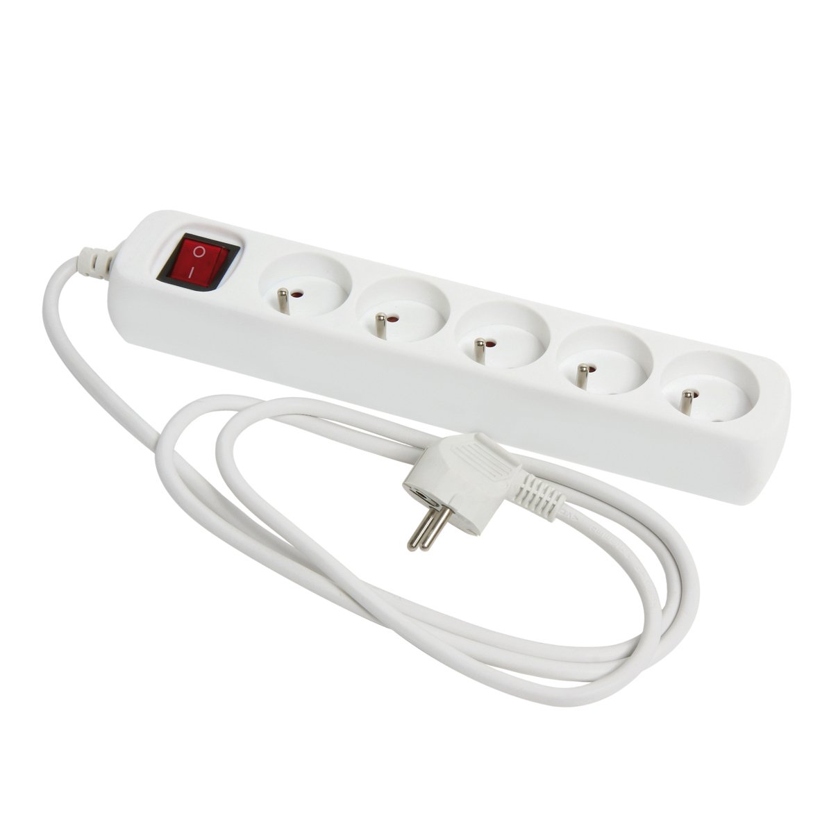 debflex-bloc-5-prises-16a-avec-interrupteur-cordon-1-5-m-blanc image 1