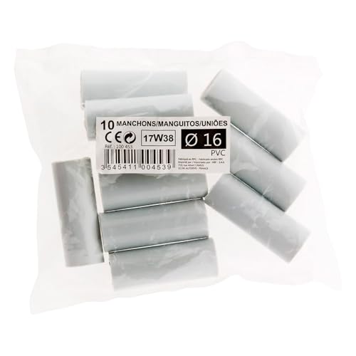 zenitech-lot-10-manchons-irl-16mm-gris-pvc image 8