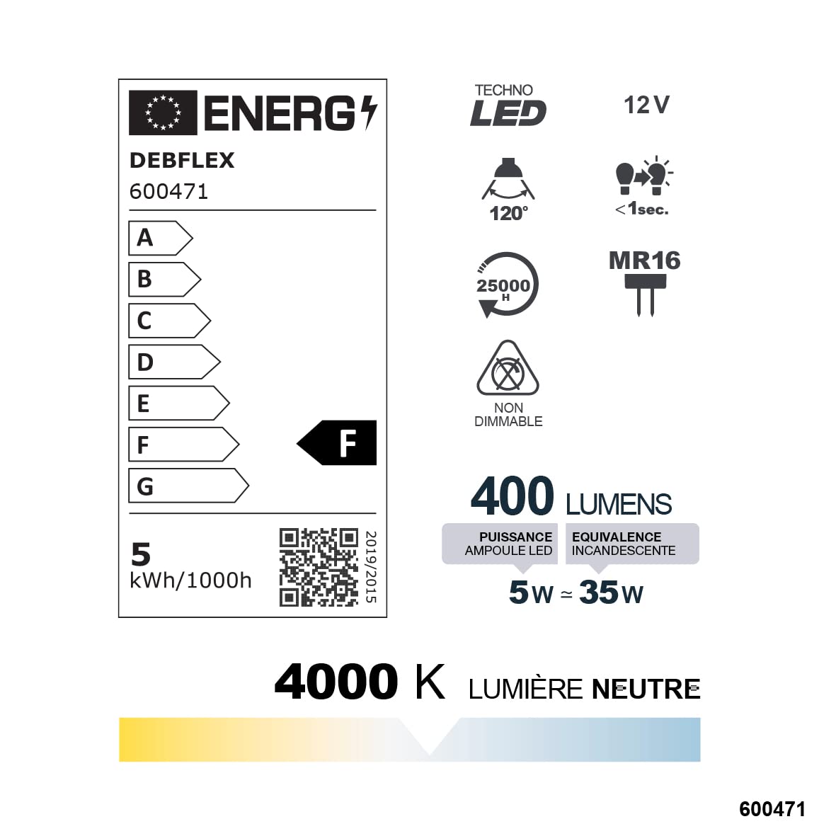 debflex-ampoule-led-spot-mr16-gu5-3-5w-4000k-350lm image 2