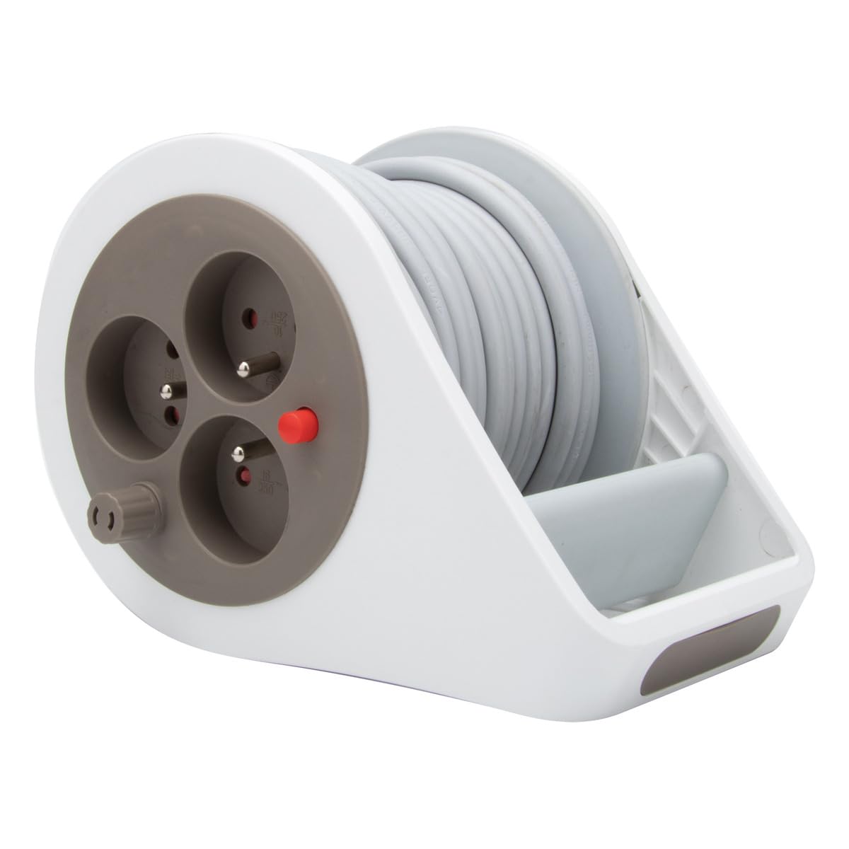 zenitech-mini-enrouleur-design-3-prises-2p-t-7m-taupe image 1