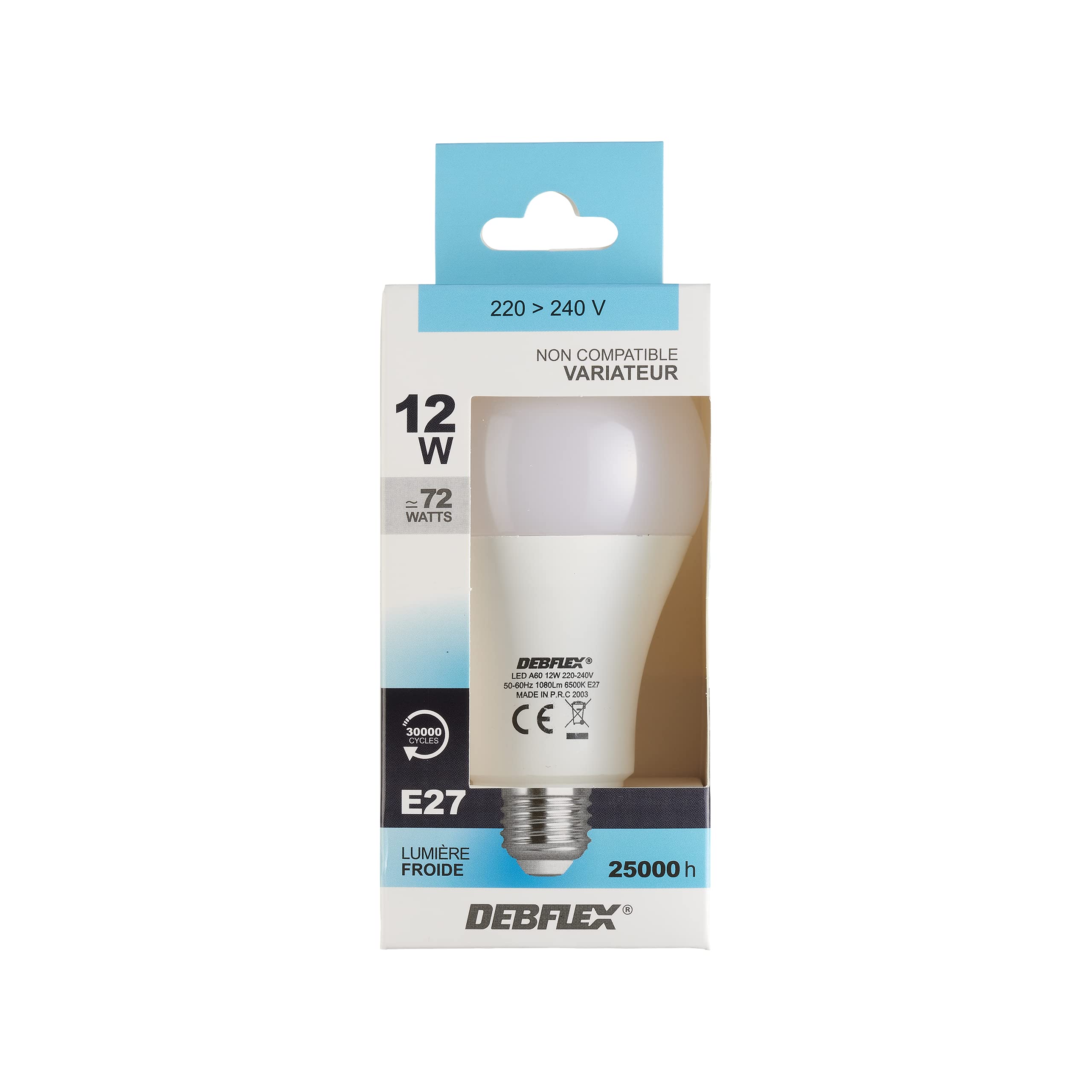 debflex-emeraude-ampoule-led-e27-a60-9w-6500k image 3