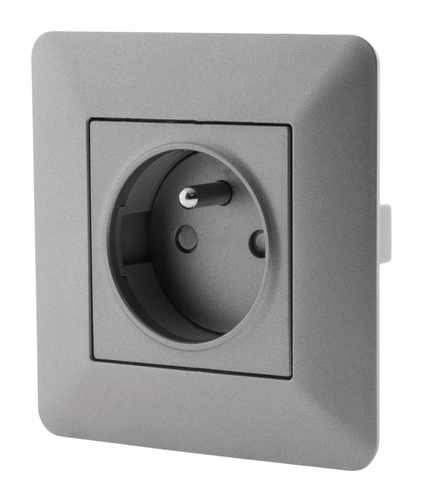 zenitech-artezo-prise-affleurante-2p-t-16a-titanium-86x86mm image 5