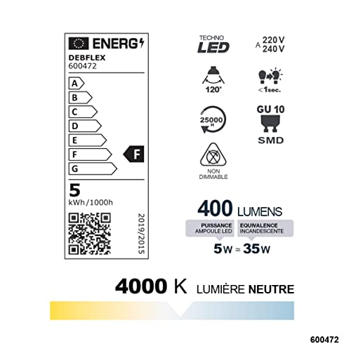 debflex-ampoule-led-gu10-5w-4000k-blanc-neutre-350-lm image 8