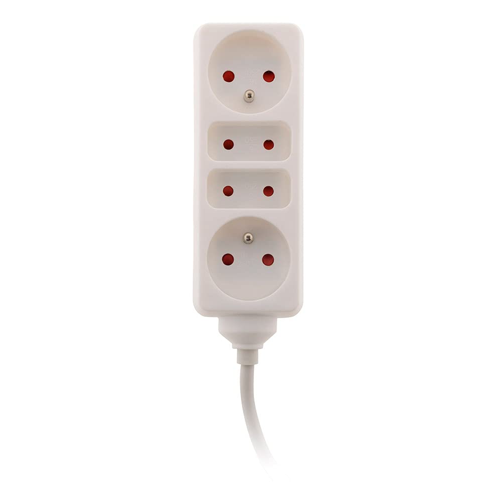 zenitech-bloc-multiprise-2x6a-2x16a-blanc-cordon-1m image 2