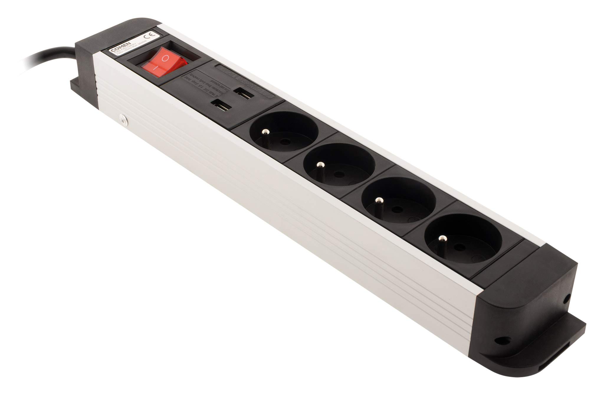 zenitech-bloc-bureau-4-prises-inter-2-usb-1m image 4