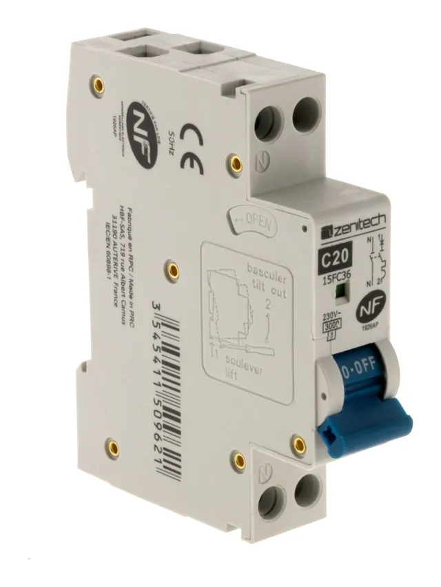 zenitech-disjoncteur-ph-n-20a-nf-pour-cumulus-et-chauffe-eau image 1