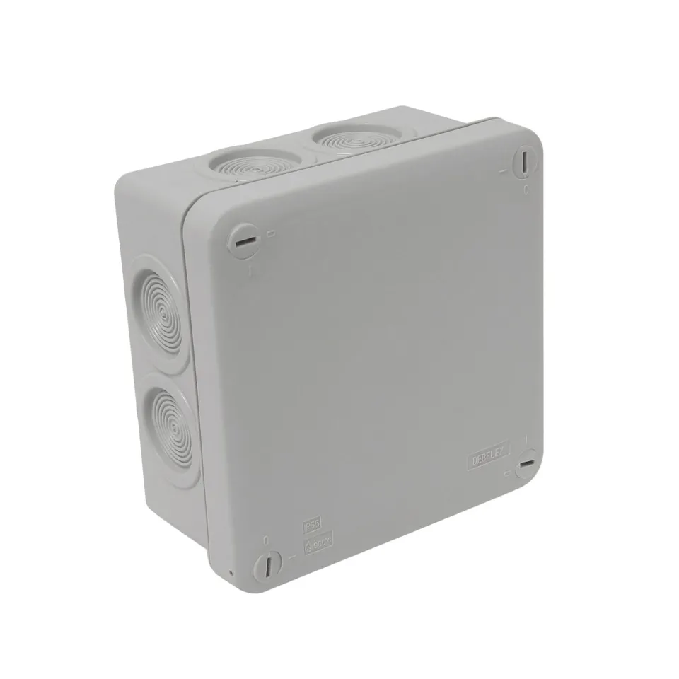 debflex-bo-te-de-d-rivation-tanche-saillie-carr-e-ip55-105x105x55mm-grise-718220 image 1