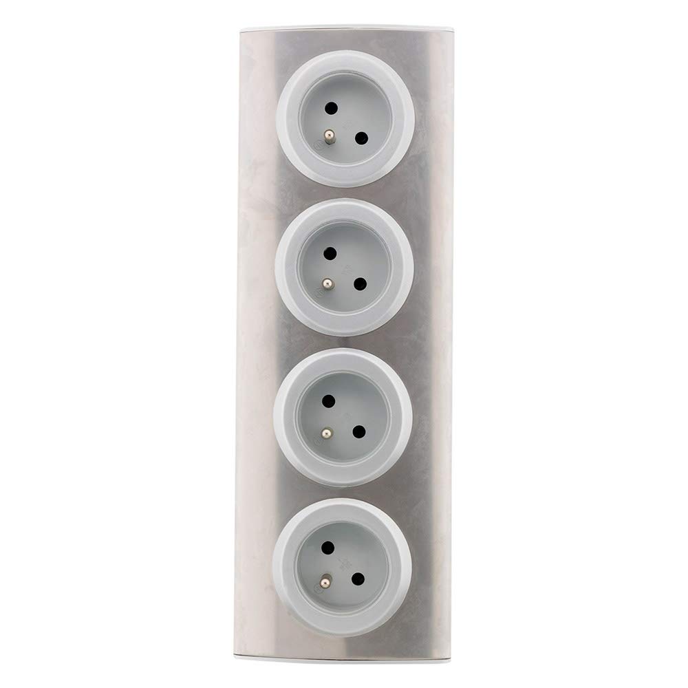 zenitech-bloc-4-prises-16a-2p-t-c-bler-gris image 2