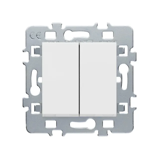 debflex-casual-m-canisme-double-bouton-poussoir-blanc-support-m-tal image 1