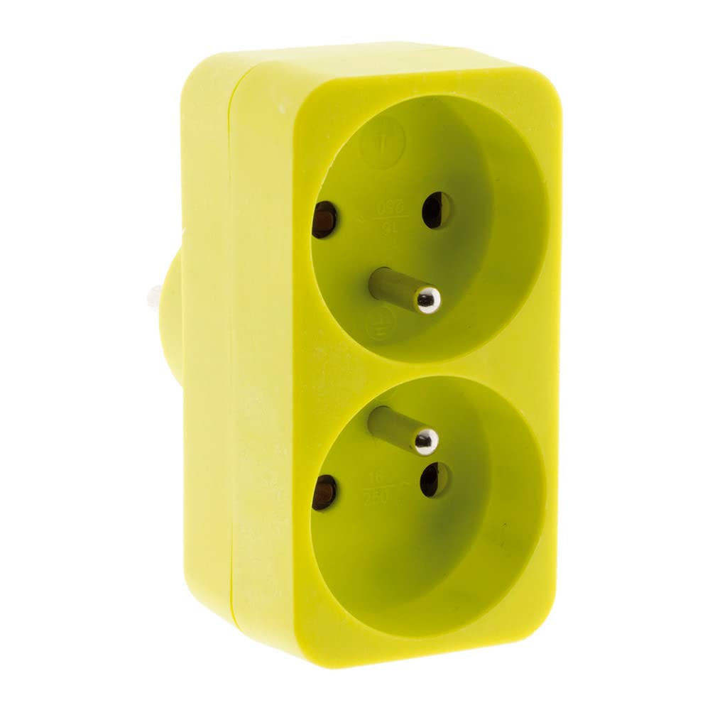 zenitech-biplite-2-prises-2p-t-16a-vert-anis image 1