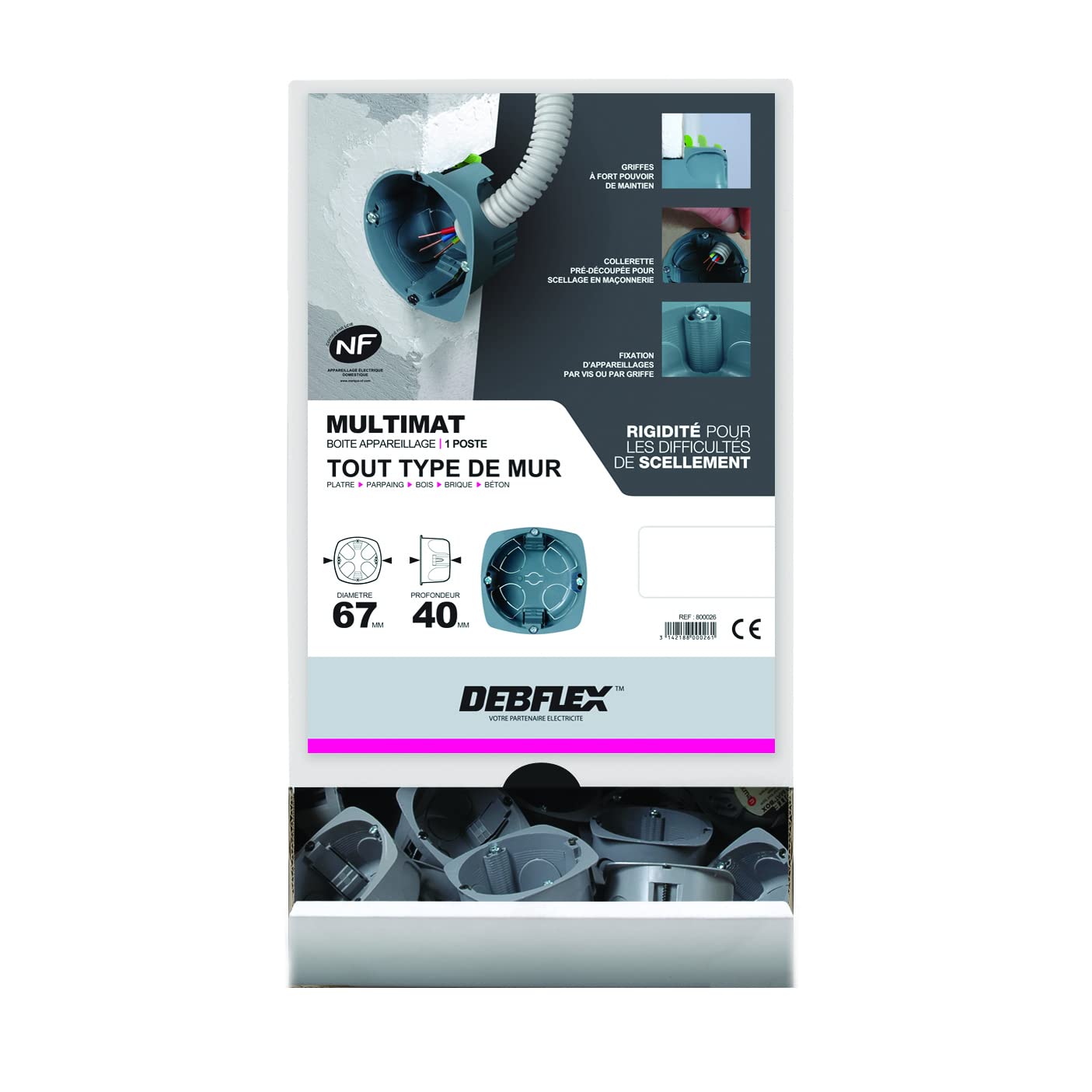 debflex-800026-silo-de-200-bo-tes-d-appareillage-multimat-riaux-d67-x-40-mm image 2