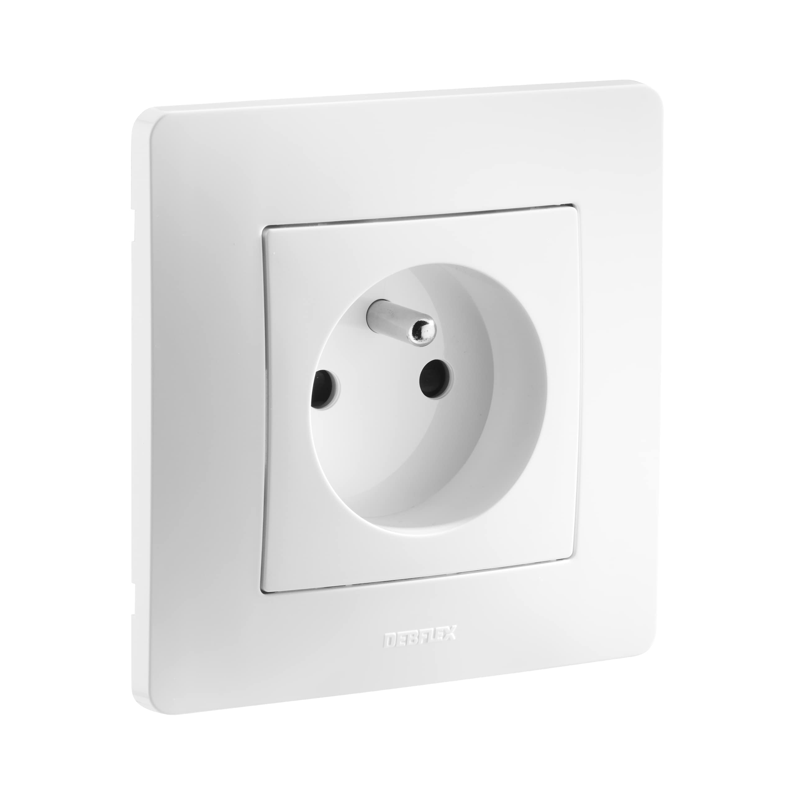 debflex-caly-prise-lectrique-2p-t-16a-encastr-e-blanche-85x85x41-mm image 1