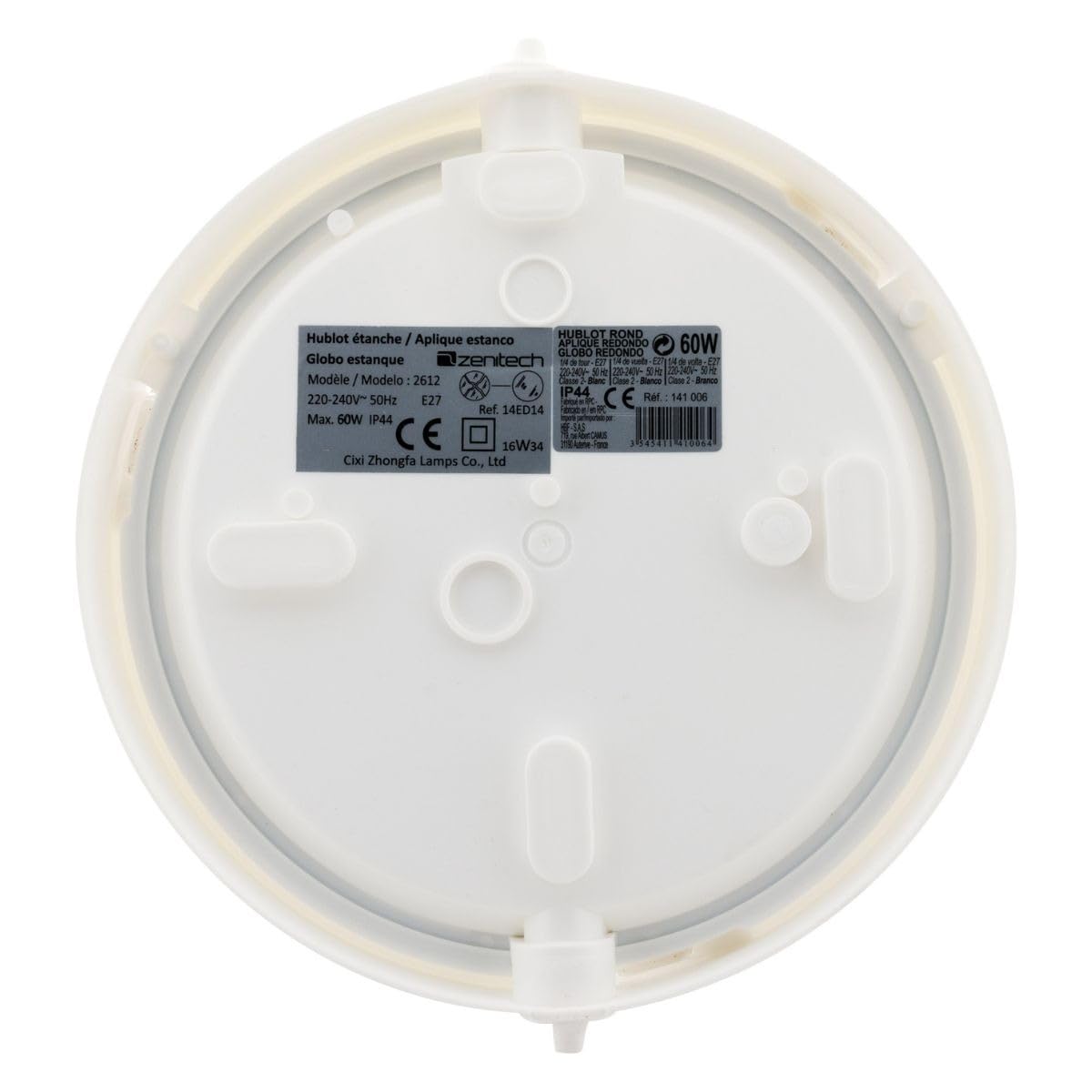 zenitech-lebenoid-hublot-rond-tanche-ip44-200mm-e27-blanc image 4