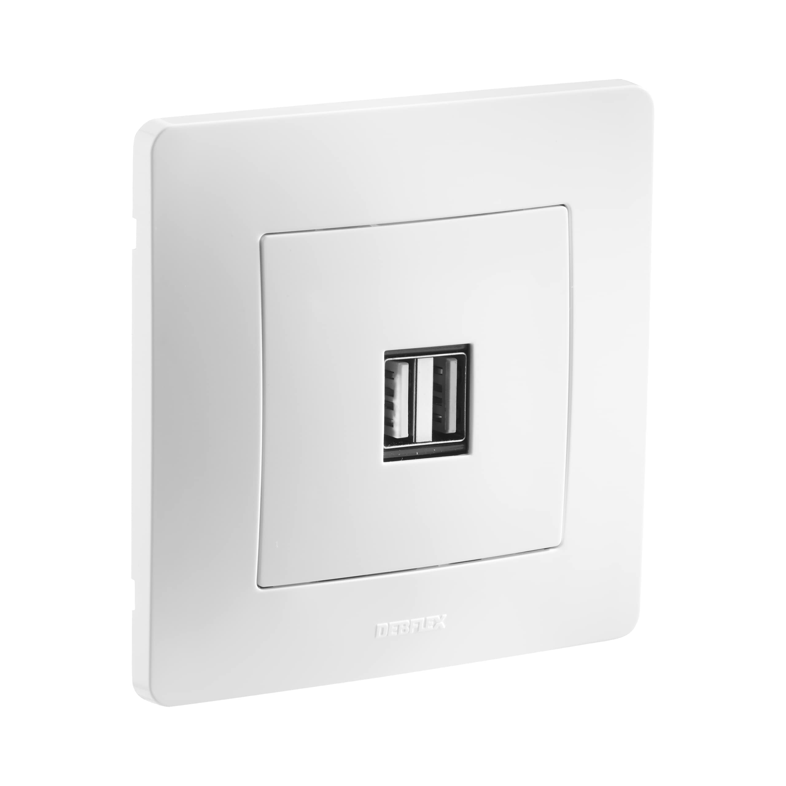 debflex-caly-749525-prise-double-usb-encastrable-blanche image 1
