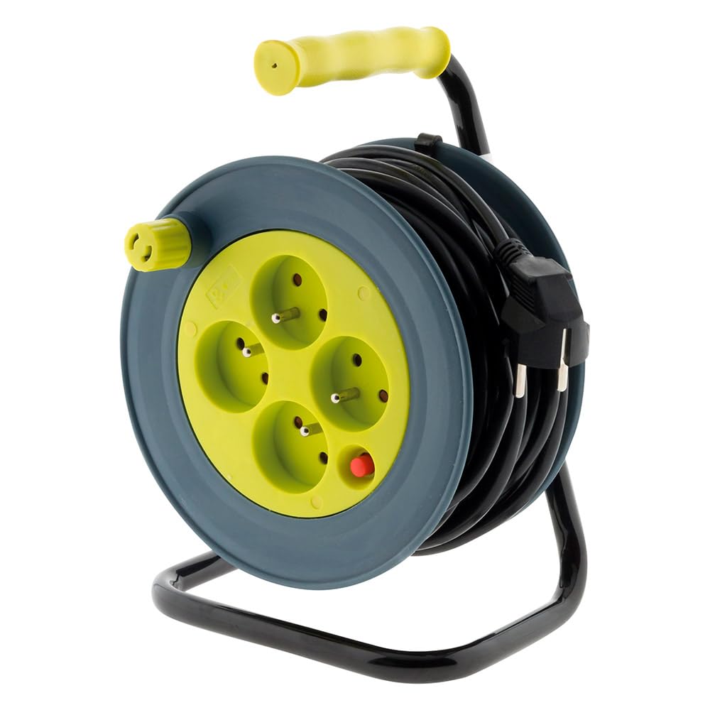 zenitech-enrouleur-m-nager-4-prises-2p-t-15m-jaune image 3