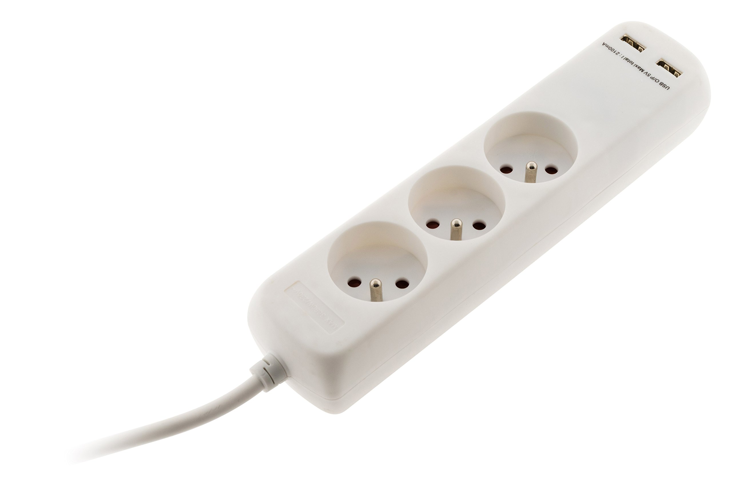 zenitech-bloc-3-prises-16a-2p-t-2-usb-2-1a-c-ble-1m image 1
