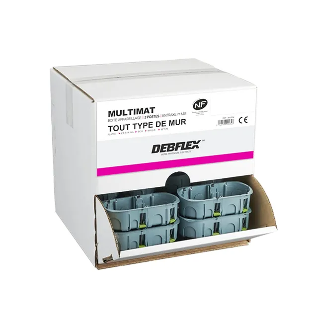 debflex-lot-30-bo-tes-d-appareillage-multimat-riaux-2-postes-67-x-40mm image 1