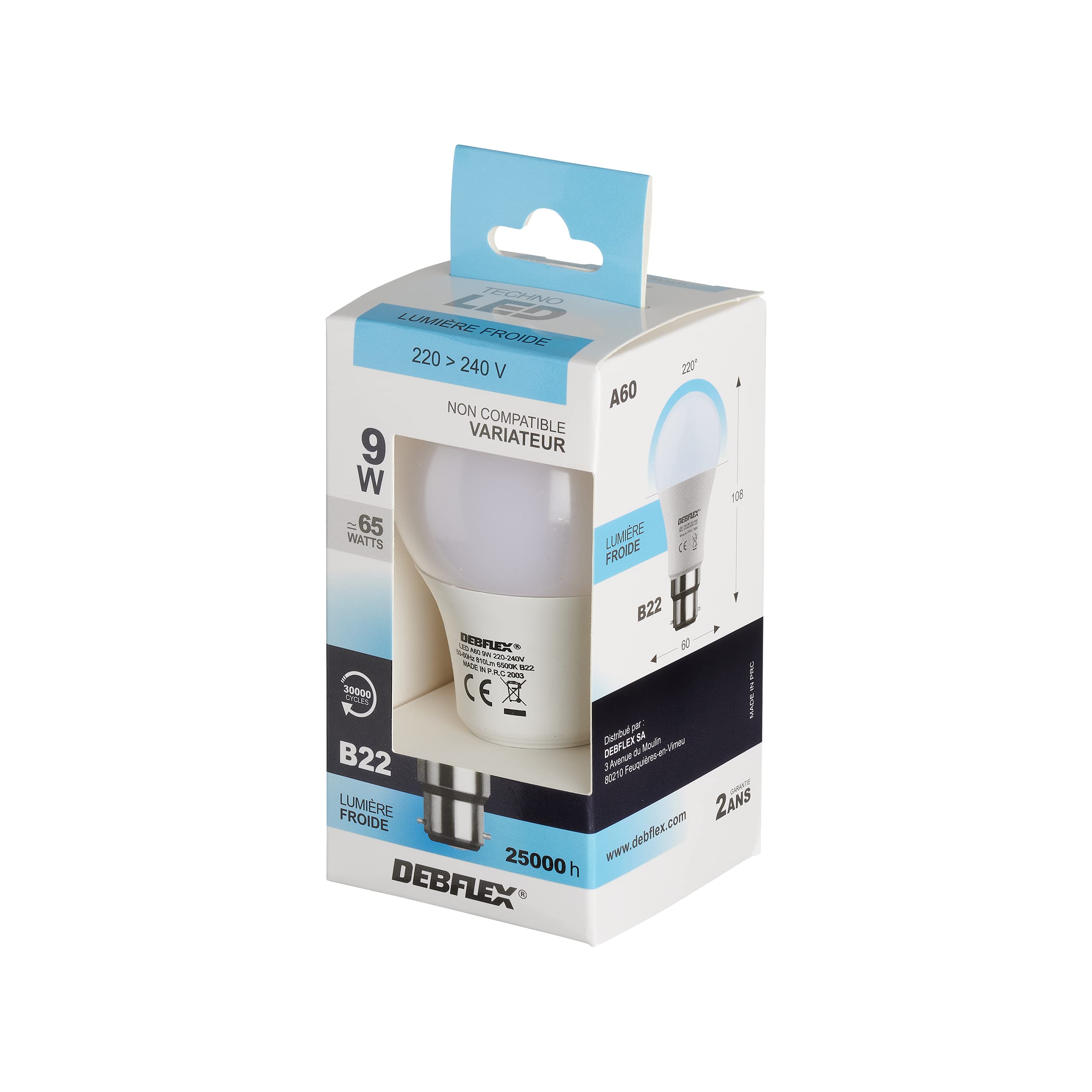 debflex-ampoule-led-a60-b22-9w-6500k-lumi-re-du-jour image 4