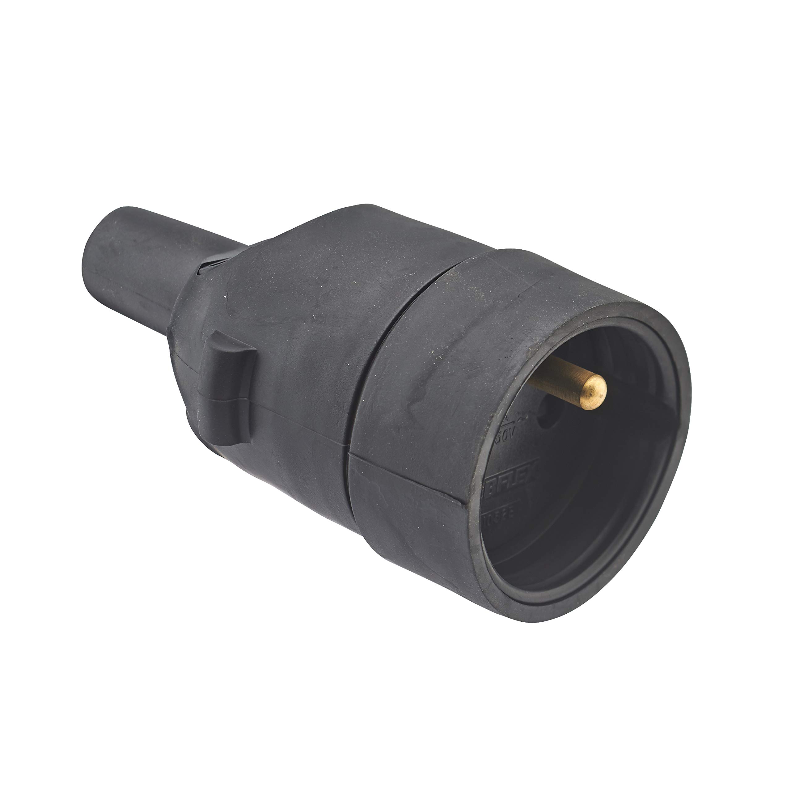 debflex-double-fiche-femelle-tanche-2p-t-16a-caoutchouc-noire image 2