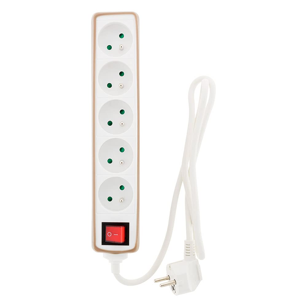 zenitech-multiprise-5-prises-16a-2p-t-avec-interrupteur-et-housse-taupe image 3