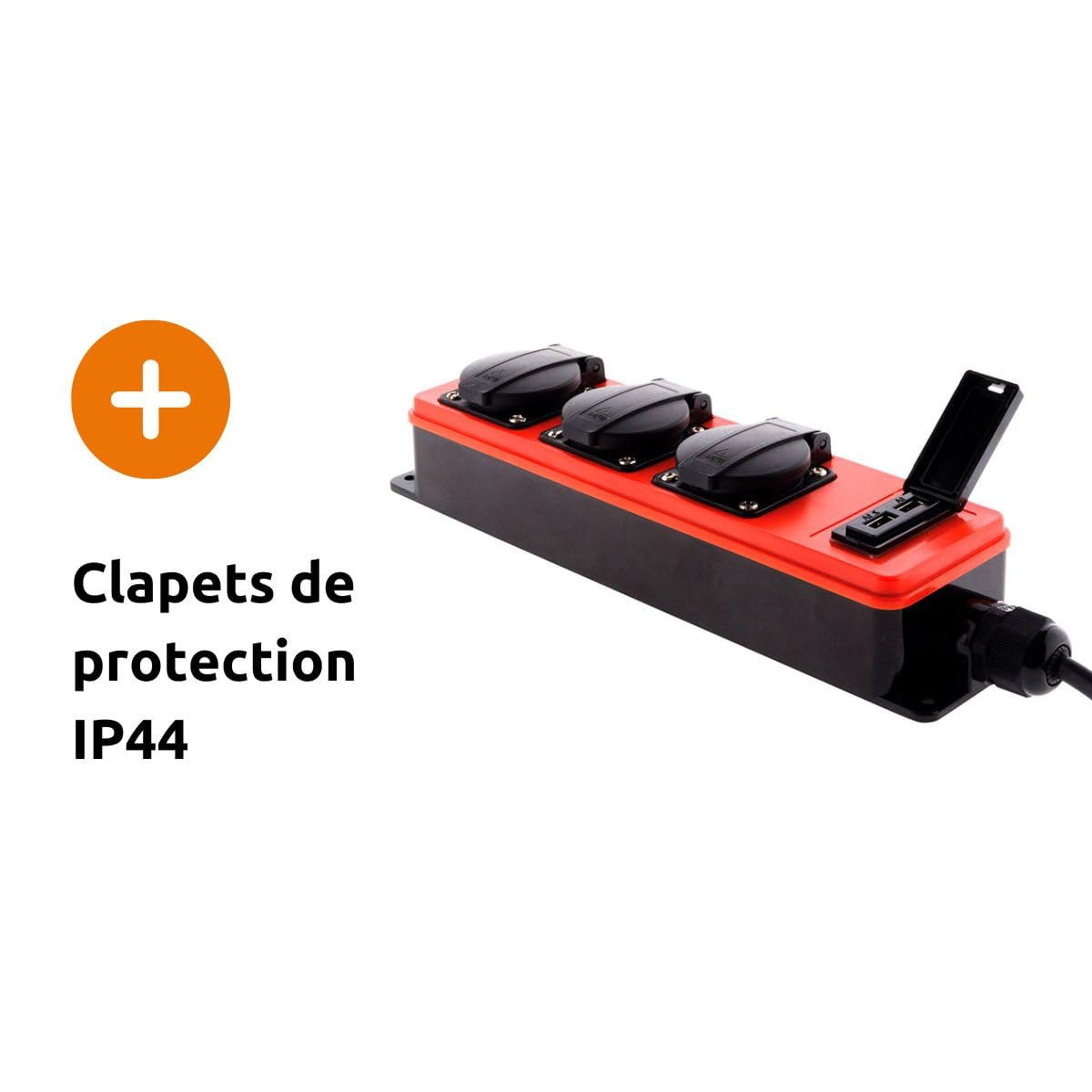 zenitech-multiprise-tanche-ip44-3-prises-16a-2-usb-3m image 4