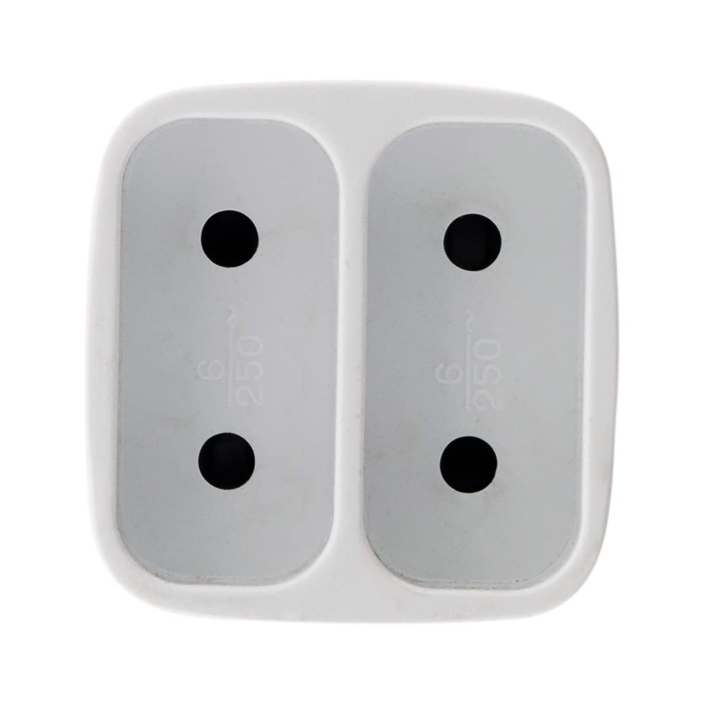 zenitech-multiprise-biplite-2x2p-6a-fa-ade-blanc image 2