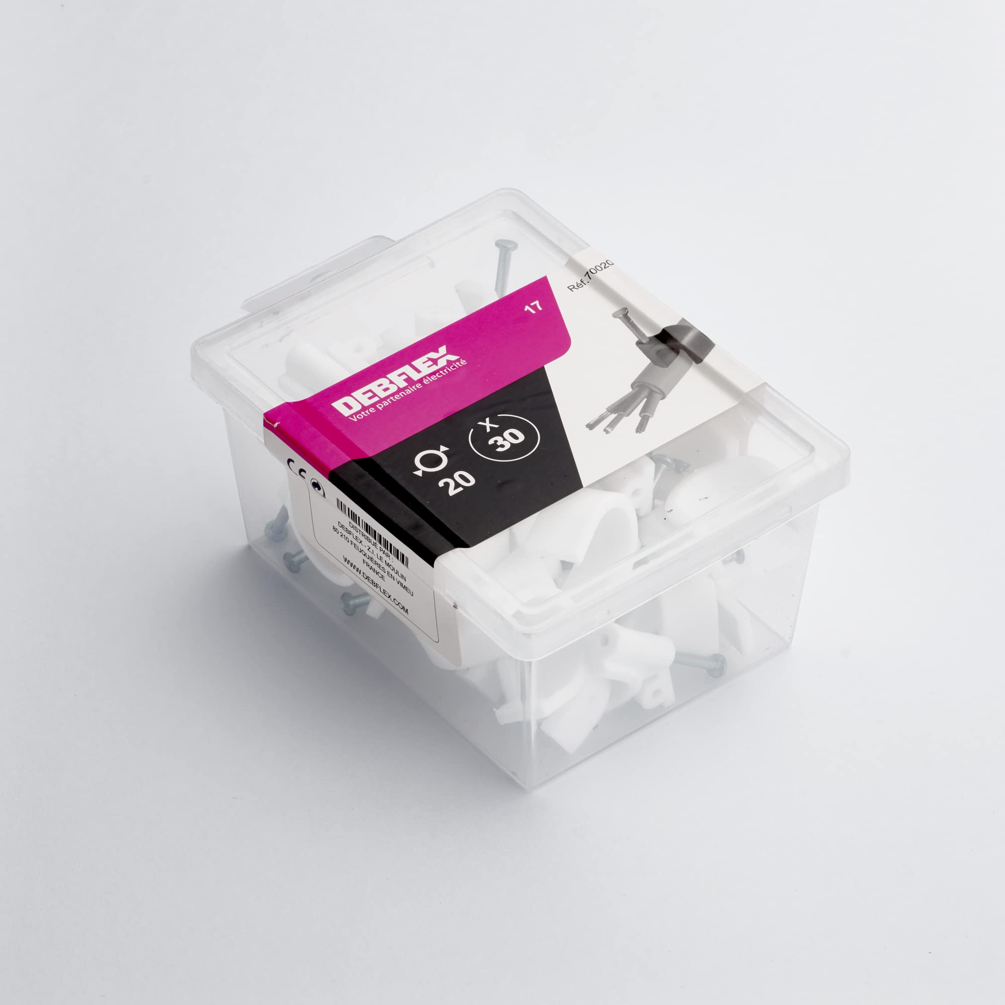 debflex-700204-attaches-fils-cavalier-c-ble-d20-mm-blanc-bo-te-de-30 image 7