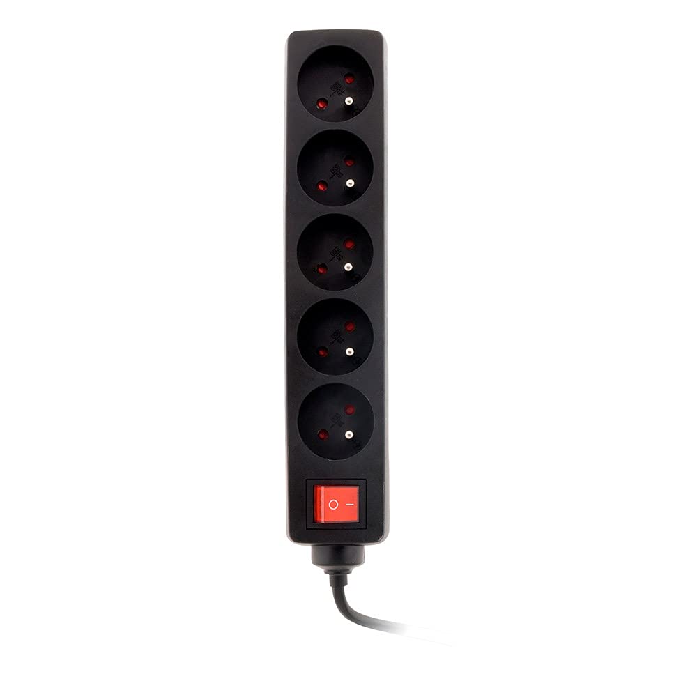 zenitech-bloc-multiprise-5-prises-16a-2p-t-avec-interrupteur-noir image 2
