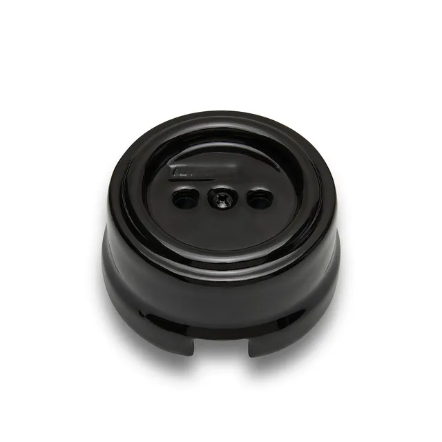 fontini-garby-prise-sans-terre-porcelaine-noire-16a-250v-saillie image 1